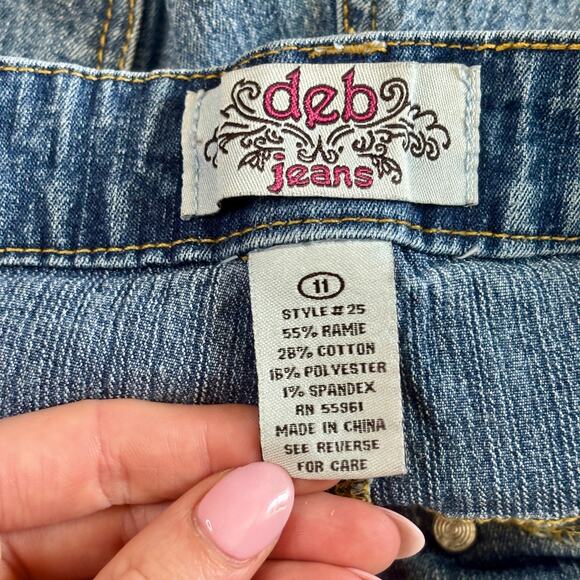 Vintage Y2K Deb Denim Jean Short Shorts Low Rise Size Size 11 Cotton Blend - Picture 14 of 14
